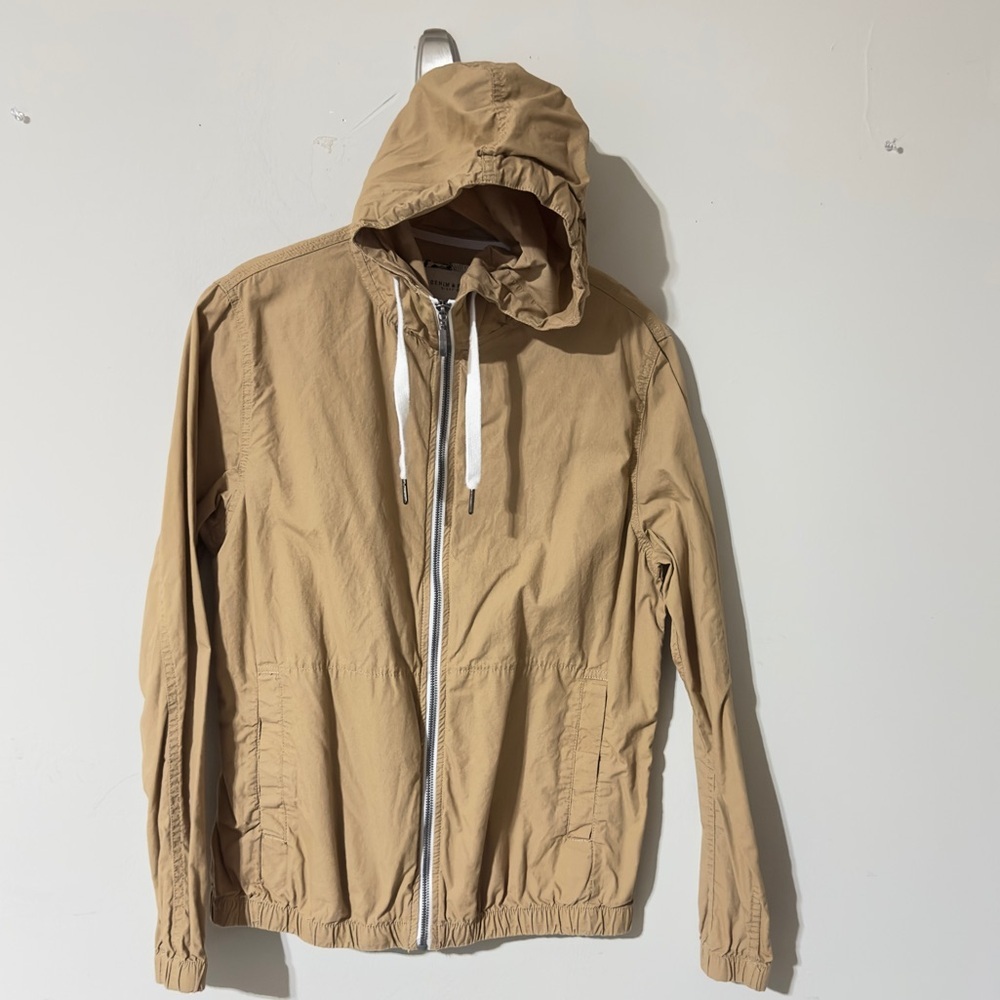 👉 Denim & Flower Ricky Singh Tan Windbreaker Jacket Men's Size: Small (USA S